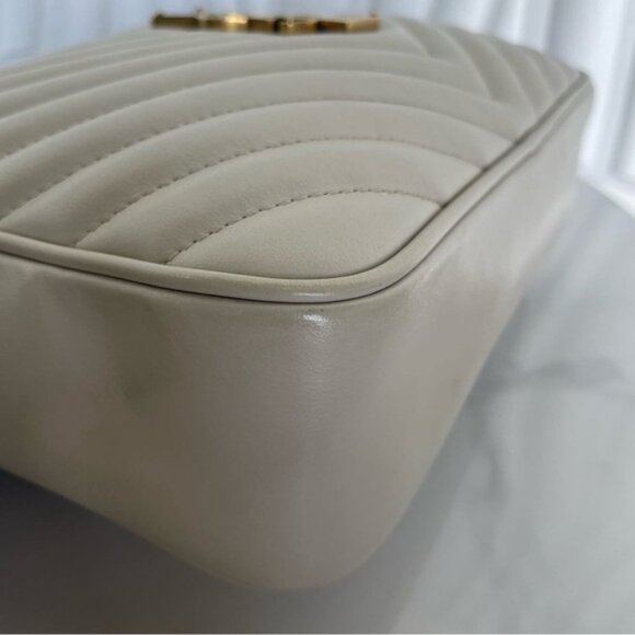 Yves Saint Laurent White Lou Camera Bag with Tassel - Picture 13 of 16